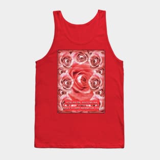 Roses Design (With Text) Tank Top
